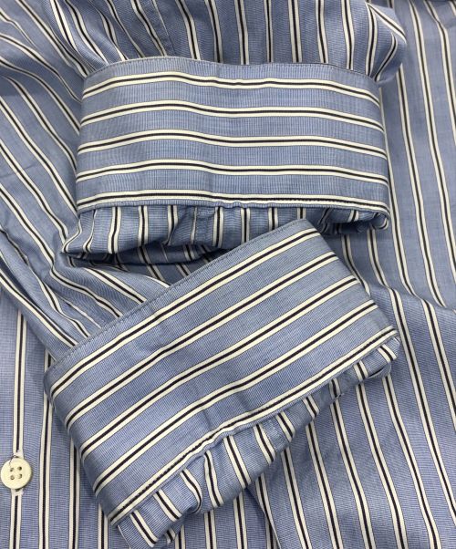Toironier（トワロニエ）Toironier (トワロニエ) ストライプシャツ ブルー サイズ:Fの古着・服飾アイテム