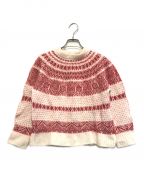 DRESSTERIORドレステリア）の古着「22AW ノルディックジャガードニット」｜ホワイト×レッド