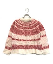 DRESSTERIOR（ドレステリア）の古着「22AW ノルディックジャガードニット」｜ホワイト×レッド