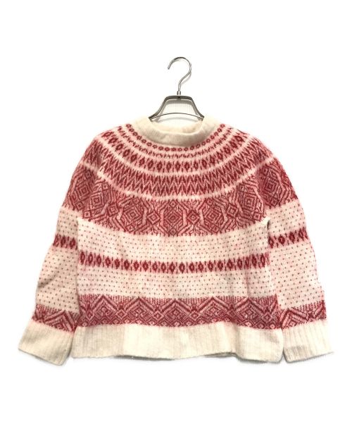 DRESSTERIOR（ドレステリア）DRESSTERIOR (ドレステリア) 22AW ノルディックジャガードニット ホワイト×レッド サイズ:38の古着・服飾アイテム