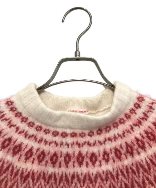 DRESSTERIOR（ドレステリア）DRESSTERIOR (ドレステリア) 22AW ノルディックジャガードニット ホワイト×レッド サイズ:38の古着・服飾アイテム