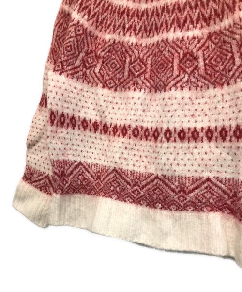 DRESSTERIOR（ドレステリア）DRESSTERIOR (ドレステリア) 22AW ノルディックジャガードニット ホワイト×レッド サイズ:38の古着・服飾アイテム