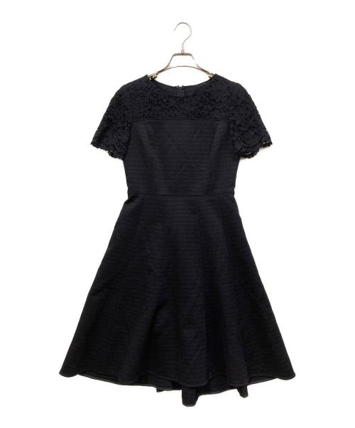 ANAYI（アナイ）ANAYI (アナイ) レース切替ワンピース ネイビー サイズ:SIZE M (38)の古着・服飾アイテム