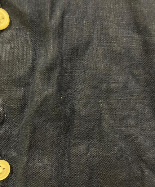 POLO RALPH LAUREN（ポロ・ラルフローレン）POLO RALPH LAUREN (ポロ・ラルフローレン) フレンチスリーブQRタグB.D.刺繍リネンシャツ ネイビー サイズ:SIZE Lの古着・服飾アイテム