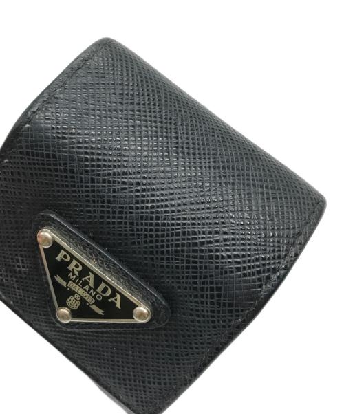 PRADA（プラダ）PRADA (プラダ) サフィアーノレザーAir Pods ケース ブラック サイズ:ーの古着・服飾アイテム