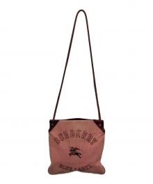 BURBERRY BLUE LABEL（バーバリー ブルー レーベル）の古着「コーデュロイショルダーバッグ」｜ピンク