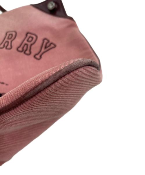 BURBERRY BLUE LABEL（バーバリー ブルー レーベル）BURBERRY BLUE LABEL (バーバリー ブルー レーベル) コーデュロイショルダーバッグ ピンクの古着・服飾アイテム
