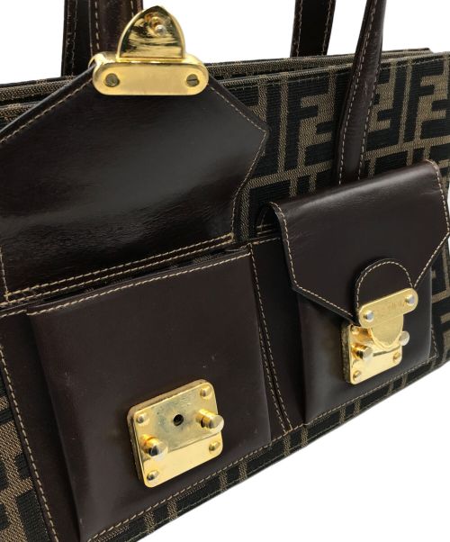 FENDI（フェンディ）FENDI (フェンディ) ズッカ柄ヴィンテージハンドバッグ ブラウン サイズ:ーの古着・服飾アイテム