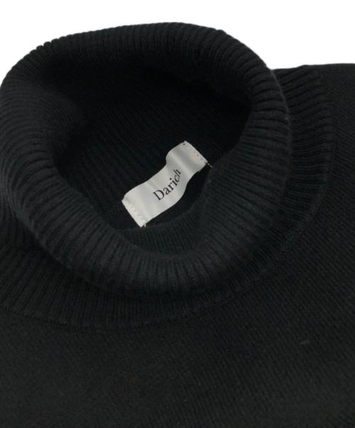 darich（ダーリッチ）darich (ダーリッチ) ファードッキングニットミニワンピース ブラック サイズ:FREEの古着・服飾アイテム