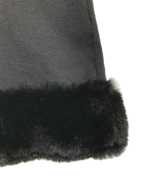 darich（ダーリッチ）darich (ダーリッチ) ファードッキングニットミニワンピース ブラック サイズ:FREEの古着・服飾アイテム