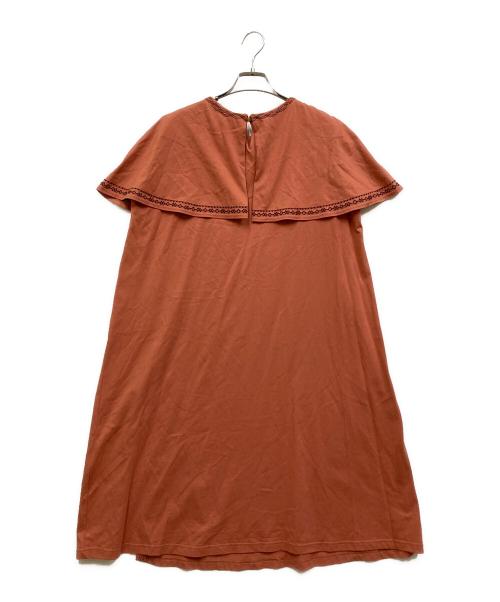 Jocomomola（ホコモモラ）Jocomomola (ホコモモラ) Gato nocturno 刺繍チュニックワンピース エンジ サイズ:SIZE 40の古着・服飾アイテム