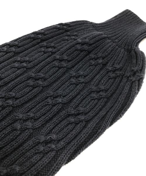 SELF PORTRAIT（セルフ ポートレイト）SELF PORTRAIT (セルフ ポートレイト) ケーブルショートジップニット ネイビー サイズ:Sの古着・服飾アイテム