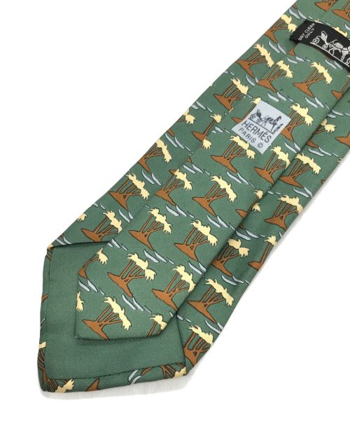 HERMES（エルメス）HERMES (エルメス) アイランドツリーシルクネクタイ グリーン サイズ:ーの古着・服飾アイテム