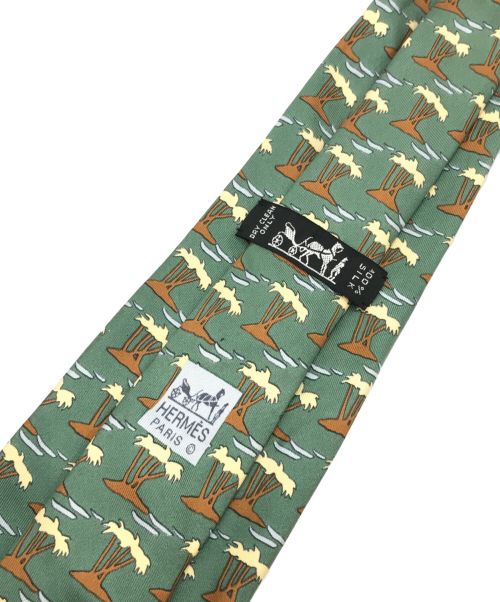 HERMES（エルメス）HERMES (エルメス) アイランドツリーシルクネクタイ グリーン サイズ:ーの古着・服飾アイテム