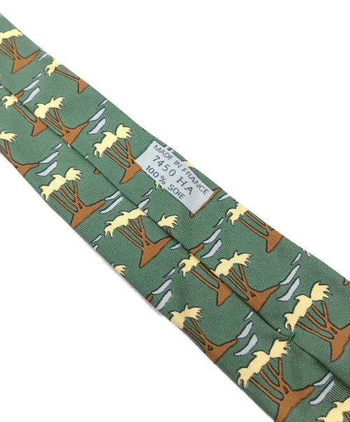 HERMES（エルメス）HERMES (エルメス) アイランドツリーシルクネクタイ グリーン サイズ:ーの古着・服飾アイテム