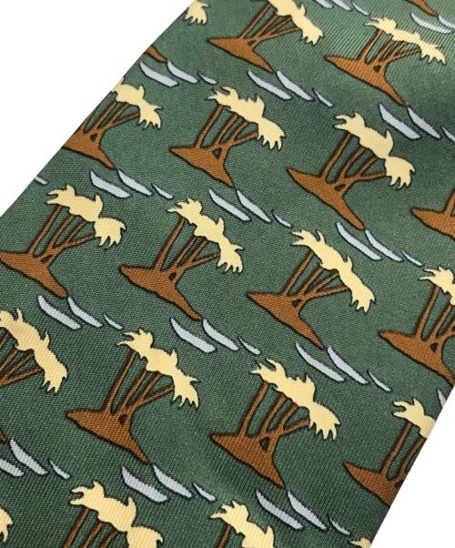 HERMES（エルメス）HERMES (エルメス) アイランドツリーシルクネクタイ グリーン サイズ:ーの古着・服飾アイテム