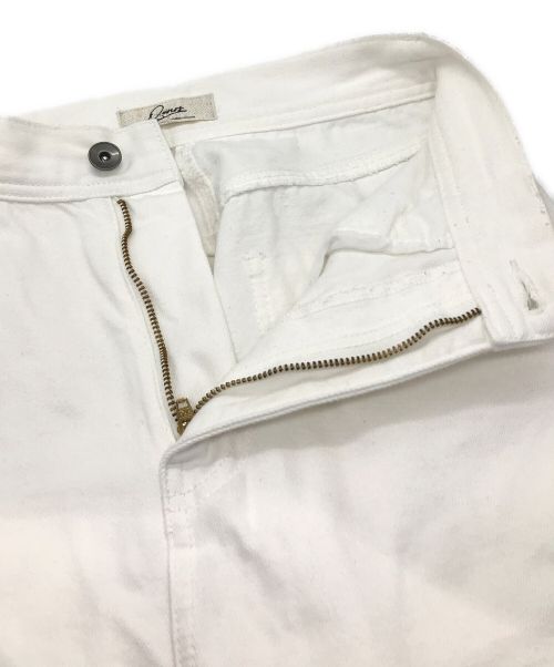 Q.anos（キュアノス）Q.anos (キュアノス) ワイドデニムパンツ ホワイトの古着・服飾アイテム