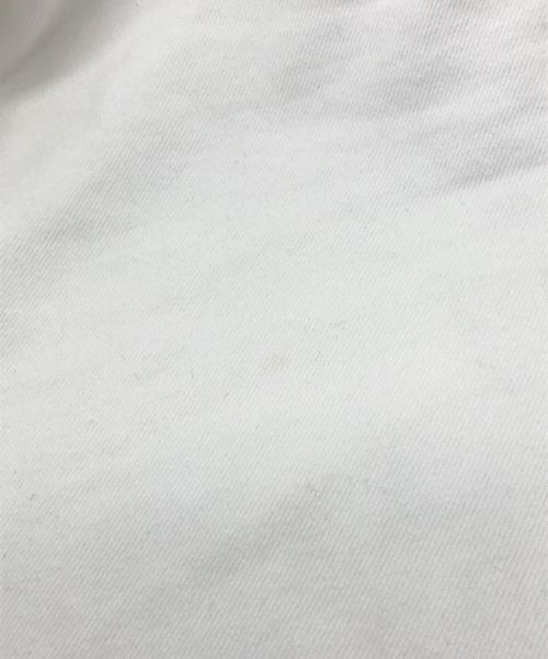 Q.anos（キュアノス）Q.anos (キュアノス) ワイドデニムパンツ ホワイトの古着・服飾アイテム