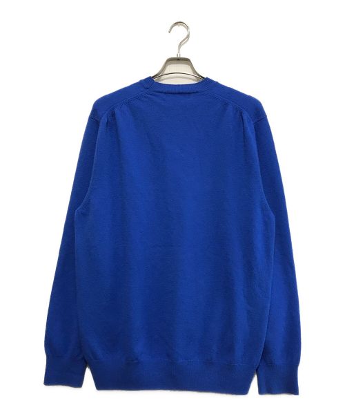 COMME des GARCONS SHIRT（コムデギャルソンシャツ）COMME des GARCONS SHIRT (コムデギャルソンシャツ) ハイゲージウールクルーネックニット ブルー サイズ:Sの古着・服飾アイテム