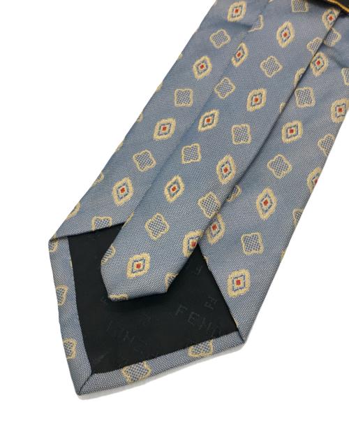 FENDI（フェンディ）FENDI (フェンディ) 柄シルクネクタイ ブルー サイズ:ーの古着・服飾アイテム