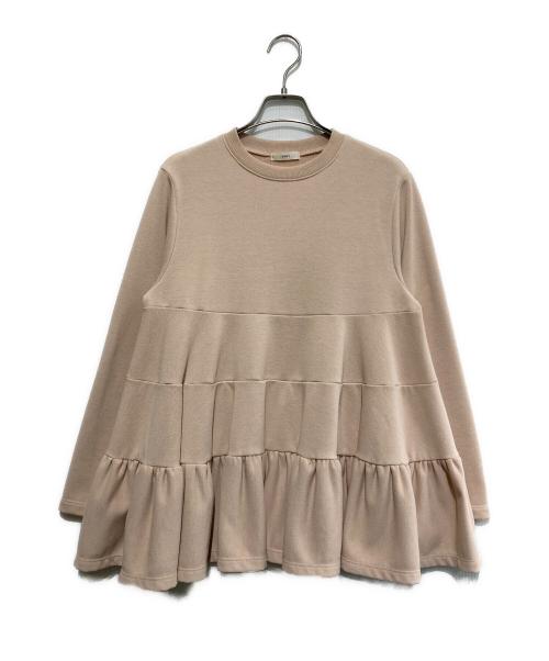 YORI（ヨリ）yori (ヨリ) 裏毛ティアードフリルカットソー ピンク サイズ:Fの古着・服飾アイテム