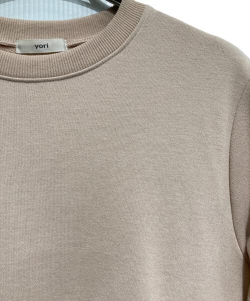 YORI（ヨリ）yori (ヨリ) 裏毛ティアードフリルカットソー ピンク サイズ:Fの古着・服飾アイテム