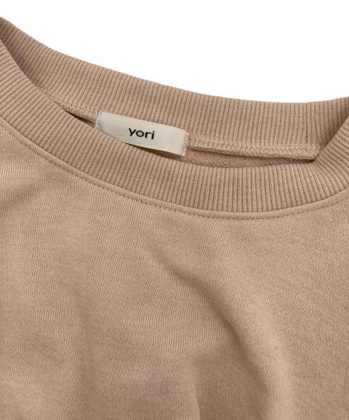 YORI（ヨリ）yori (ヨリ) 裏毛ティアードフリルカットソー ピンク サイズ:Fの古着・服飾アイテム