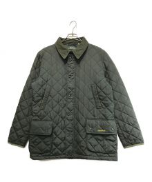 Barbour（バブアー）の古着「古着ロゴ刺繍キルティングジャケット」｜オリーブ