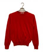 SLOANEスローン）の古着「14G天竺 エクストラファインメリノウール クルーネック」｜レッド