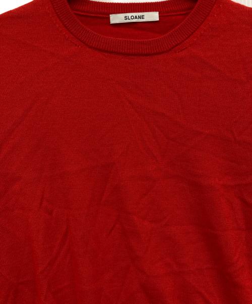 SLOANE（スローン）SLOANE (スローン) 14G天竺 エクストラファインメリノウール クルーネック レッド サイズ:SIZE 2の古着・服飾アイテム
