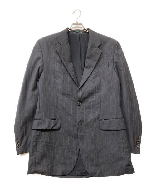 LAUREN RALPH LAUREN（ローレンラルフローレン）LAUREN RALPH LAUREN (ローレンラルフローレン) カナダ製 80s ヴィンテージ 2Bシングルブレストウールストライプジャケット グレー サイズ:-の古着・服飾アイテム