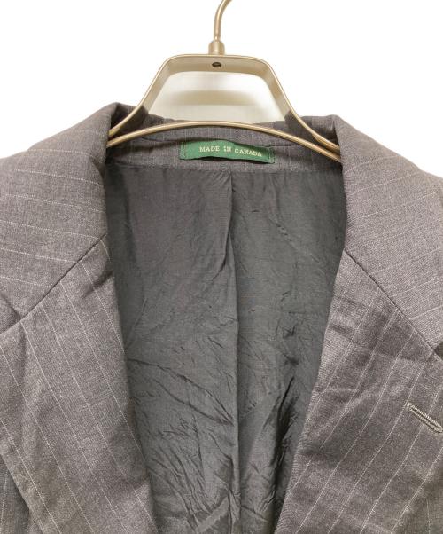 LAUREN RALPH LAUREN（ローレンラルフローレン）LAUREN RALPH LAUREN (ローレンラルフローレン) カナダ製 80s ヴィンテージ 2Bシングルブレストウールストライプジャケット グレー サイズ:-の古着・服飾アイテム