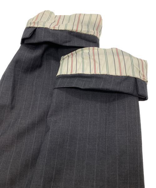 LAUREN RALPH LAUREN（ローレンラルフローレン）LAUREN RALPH LAUREN (ローレンラルフローレン) カナダ製 80s ヴィンテージ 2Bシングルブレストウールストライプジャケット グレー サイズ:-の古着・服飾アイテム