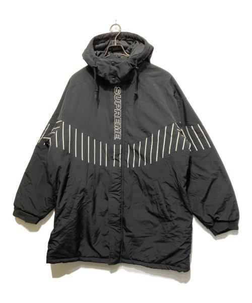 SUPREME（シュプリーム）SUPREME (シュプリーム) 19AW Pinstripe Panel Sports Parka/ダウンコート ブラック サイズ:XLの古着・服飾アイテム