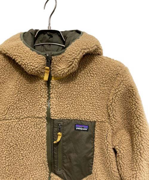 Patagonia（パタゴニア）Patagonia (パタゴニア) キッズリバーシブルレディフリースジャケット ブラウン×カーキ サイズ:XLの古着・服飾アイテム