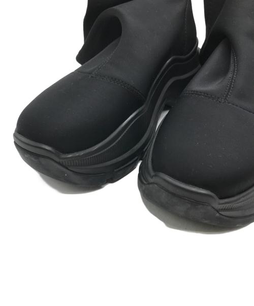 YELLO（イエロ）YELLO (イエロー) TOKYO BLACK DOUBLE SNEAKER SHORT BOOTS ブラック サイズ:Lの古着・服飾アイテム