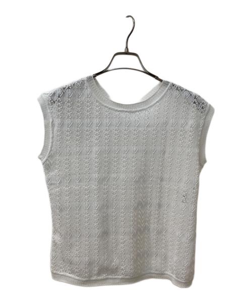 ANAYI（アナイ）ANAYI (アナイ) ノースリーブニット ホワイト サイズ:36の古着・服飾アイテム