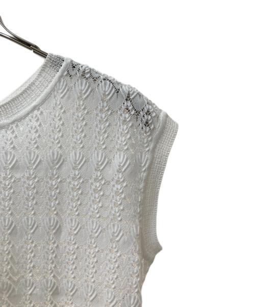 ANAYI（アナイ）ANAYI (アナイ) ノースリーブニット ホワイト サイズ:36の古着・服飾アイテム