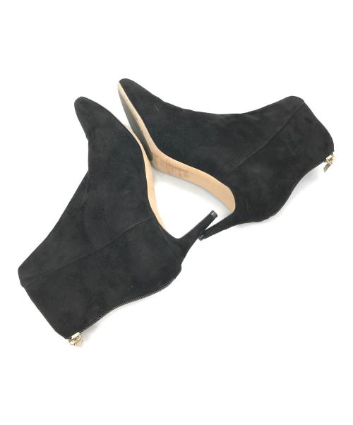 JIMMY CHOO（ジミーチュウ）JIMMY CHOO (ジミーチュウ) ポインテッドトゥバックジップスウェードブーツ ブラック サイズ:38 1/2(24.5～25㎝相当)の古着・服飾アイテム