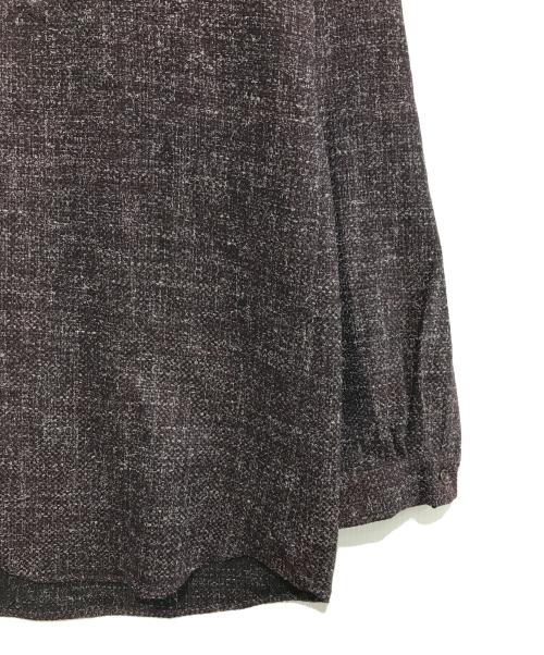 FRANK LEDER（フランクリーダー）FRANK LEDER (フランクリーダー) バンドカラーツイードシャツ ネイビー サイズ:Mの古着・服飾アイテム