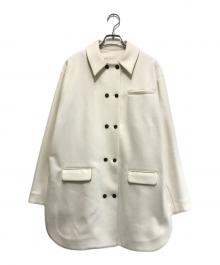 Ameri VINTAGE（アメリヴィンテージ）の古着「ウールロングスリーブシャツジャケット」｜ホワイト