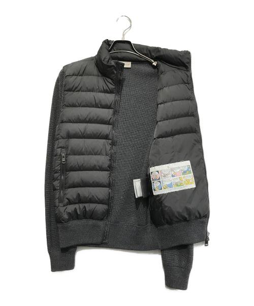 MONCLER（モンクレール）MONCLER (モンクレール) MAGLIONE TRICOT CARDIGAN ブラック×グレー サイズ:Sの古着・服飾アイテム