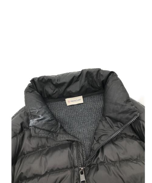 MONCLER（モンクレール）MONCLER (モンクレール) MAGLIONE TRICOT CARDIGAN ブラック×グレー サイズ:Sの古着・服飾アイテム