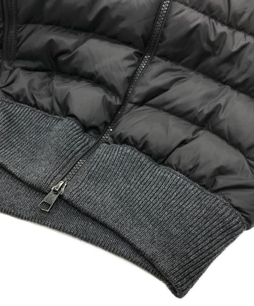 MONCLER（モンクレール）MONCLER (モンクレール) MAGLIONE TRICOT CARDIGAN ブラック×グレー サイズ:Sの古着・服飾アイテム