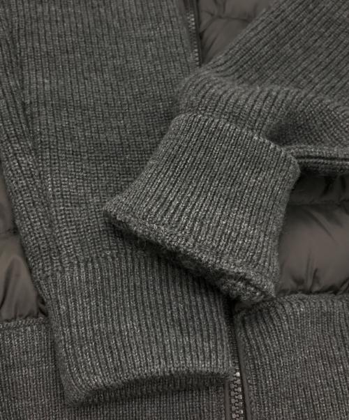 MONCLER（モンクレール）MONCLER (モンクレール) MAGLIONE TRICOT CARDIGAN ブラック×グレー サイズ:Sの古着・服飾アイテム