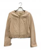 ANAYIアナイ）の古着「ラムレザージャケット」｜ブラウン