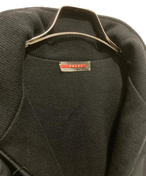 PRADA SPORTS（プラダスポーツ）PRADA SPORTS (プラダスポーツ) ナイロン切替ジップアップリブブルゾン ブラック サイズ:50の古着・服飾アイテム