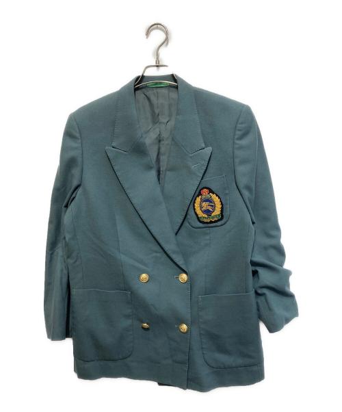 Burberry's（バーバリー）Burberry's (バーバリーズ) 90’ｓ金釦テーラードジャケット グリーン サイズ:15BRの古着・服飾アイテム
