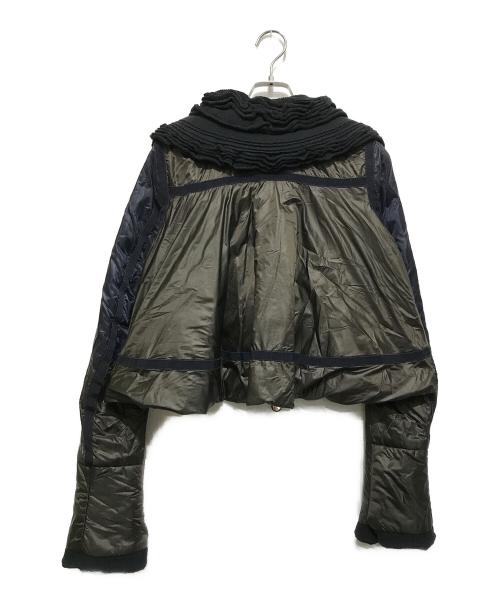MONCLER（モンクレール）MONCLER (モンクレール) sacai (サカイ) SARI GIUBBOTTO ブラック×ベージュの古着・服飾アイテム