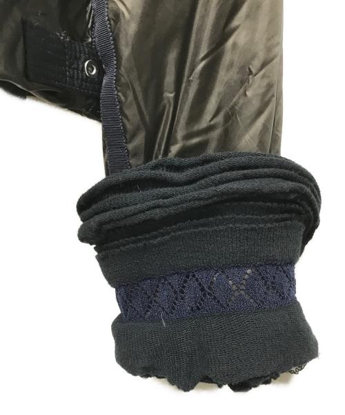 MONCLER（モンクレール）MONCLER (モンクレール) sacai (サカイ) SARI GIUBBOTTO ブラック×ベージュの古着・服飾アイテム